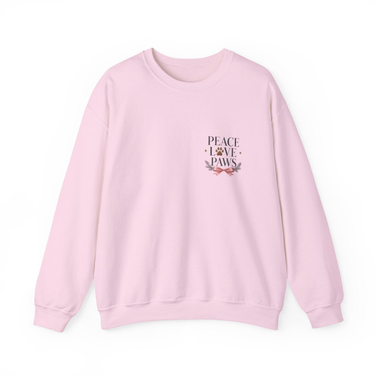 Peace Love Paws Merry Woofmas Christmas Dog Lover Crewneck Sweatshirt