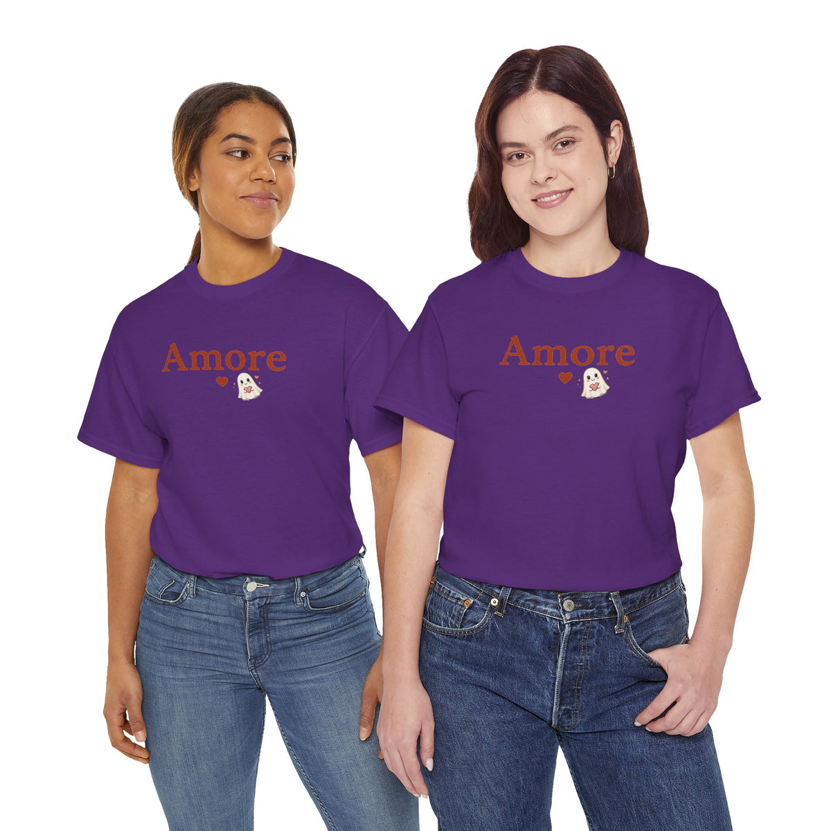 Women's Amore Halloween Icon Palm Trees & Pumpkin Spice Graphic T-Shirt