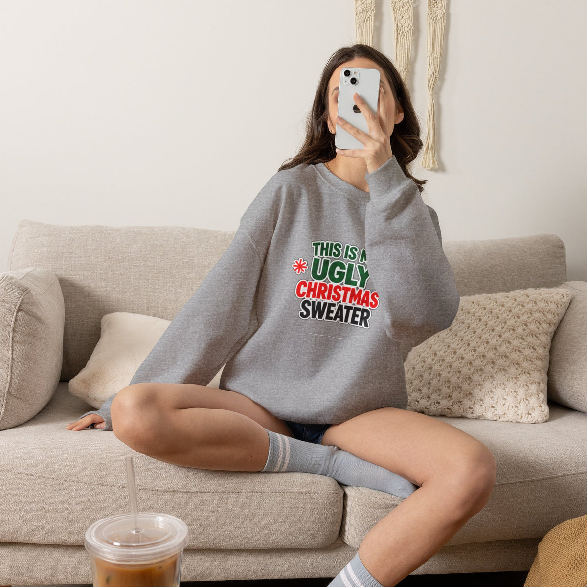 This Is My Ugly Christmas Sweater Crewneck Sweatshirt