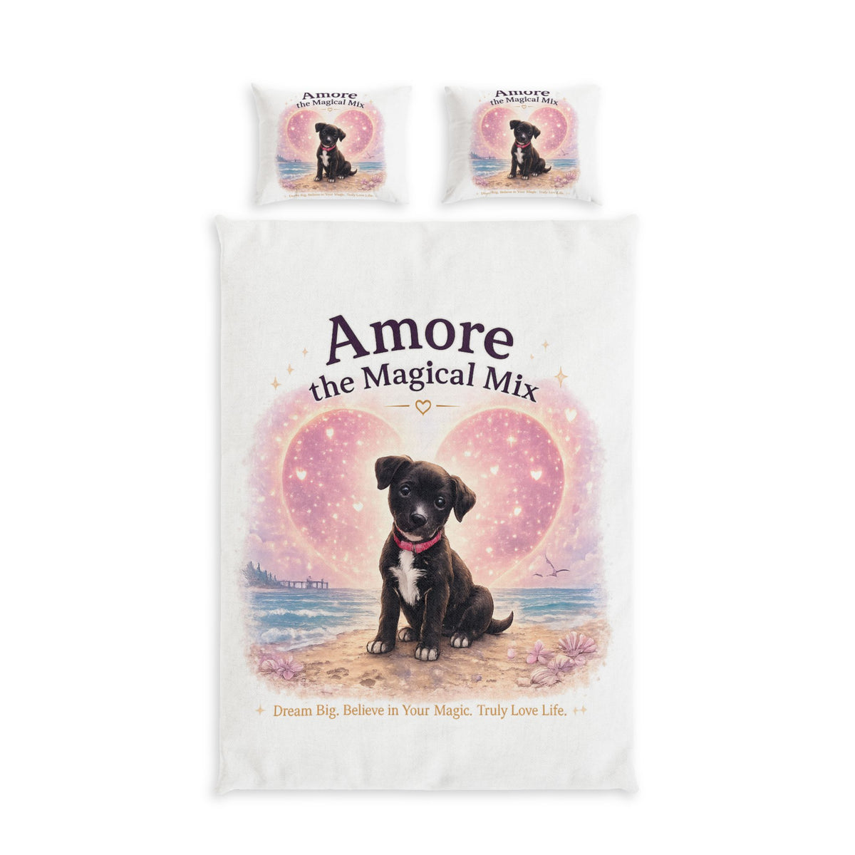 Cotton Bed Set Amore the Magical Mix | Dream. Big Believe in Your Magic. Truly Love Life