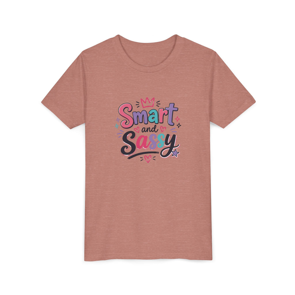 Youth Girls Smart and Sassy Pink & Purple Amore Graphic T-Shirt