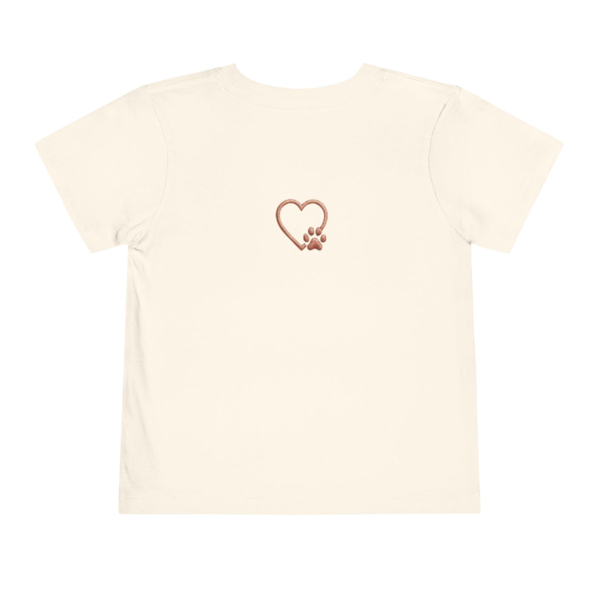 Toddler Team Amore Colorful T-Shirt with Heart Paw Back