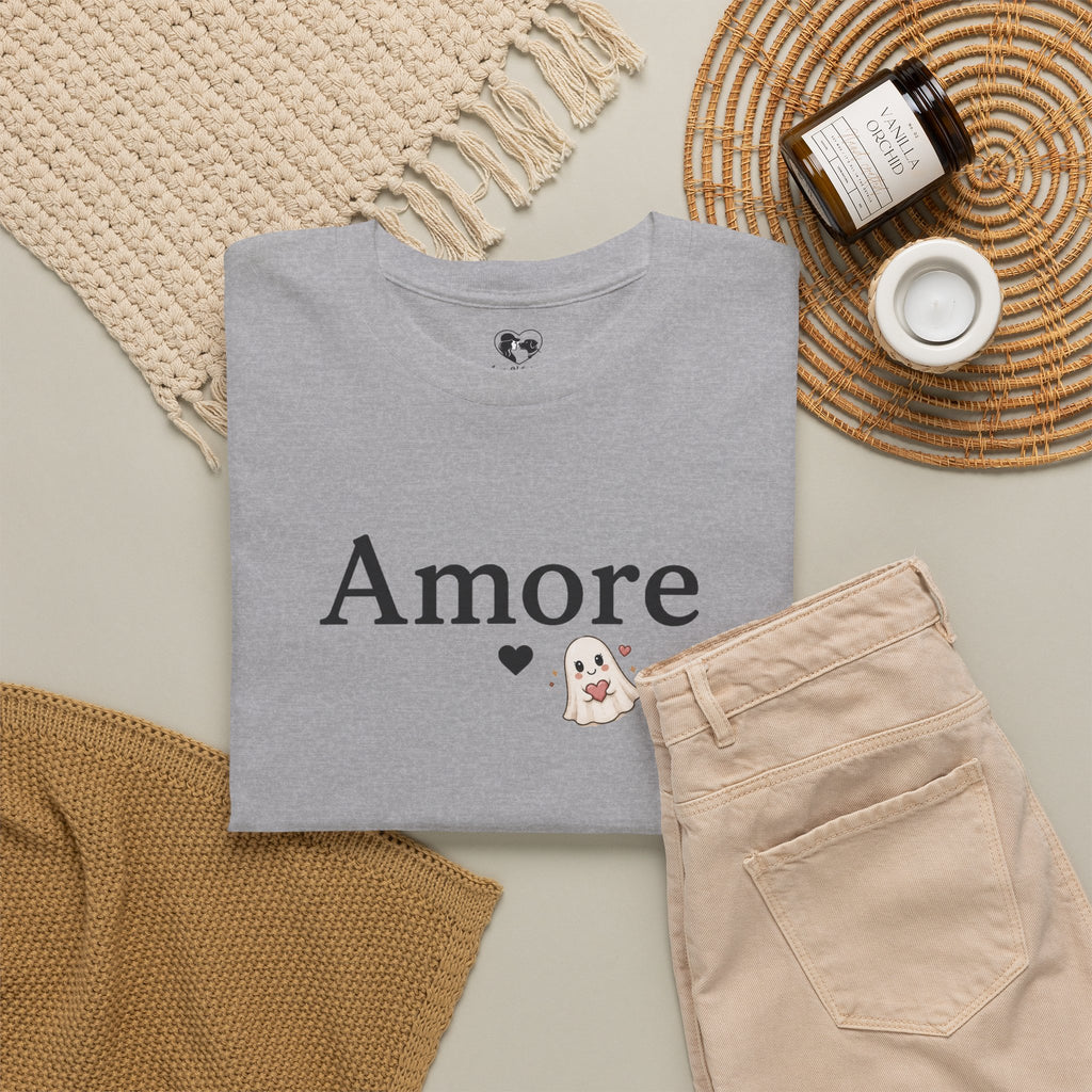 Women's Amore Halloween Icon Palm Trees & Pumpkin Spice Graphic T-Shirt