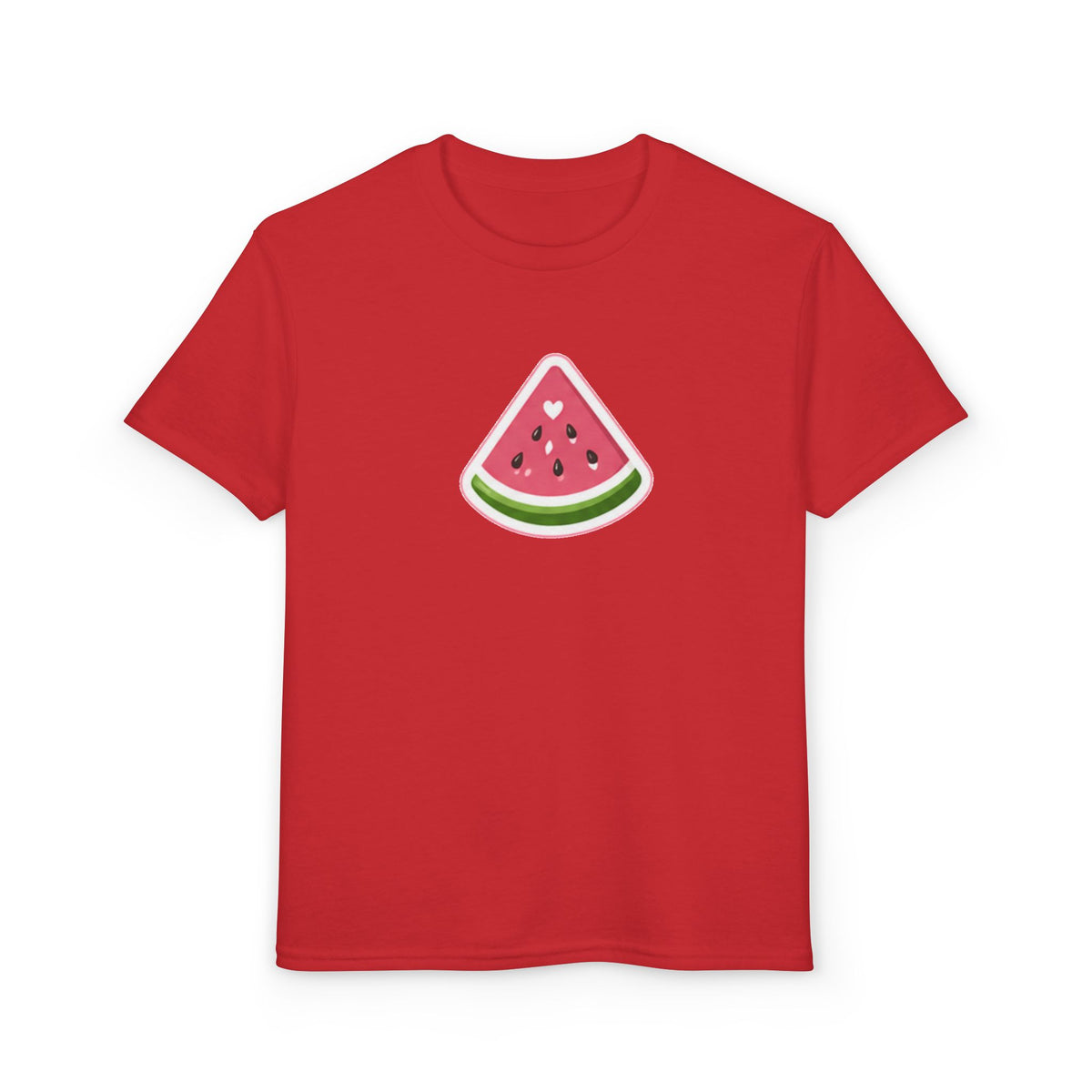 Kids Watermelon Slice T-Shirt with Amore Puppy Back Graphic