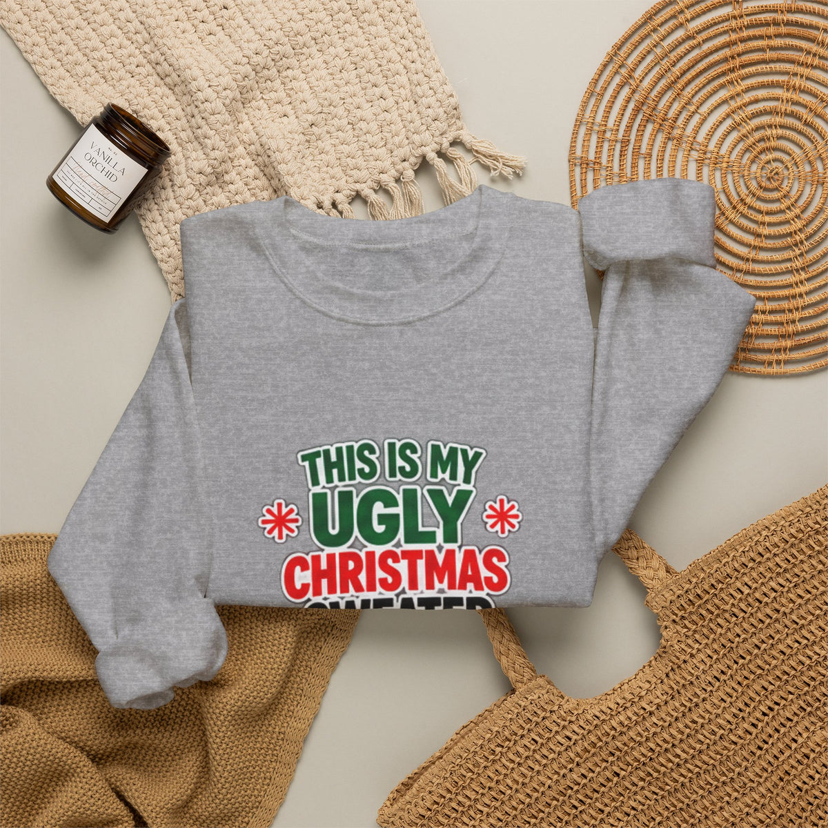 This Is My Ugly Christmas Sweater Crewneck Sweatshirt