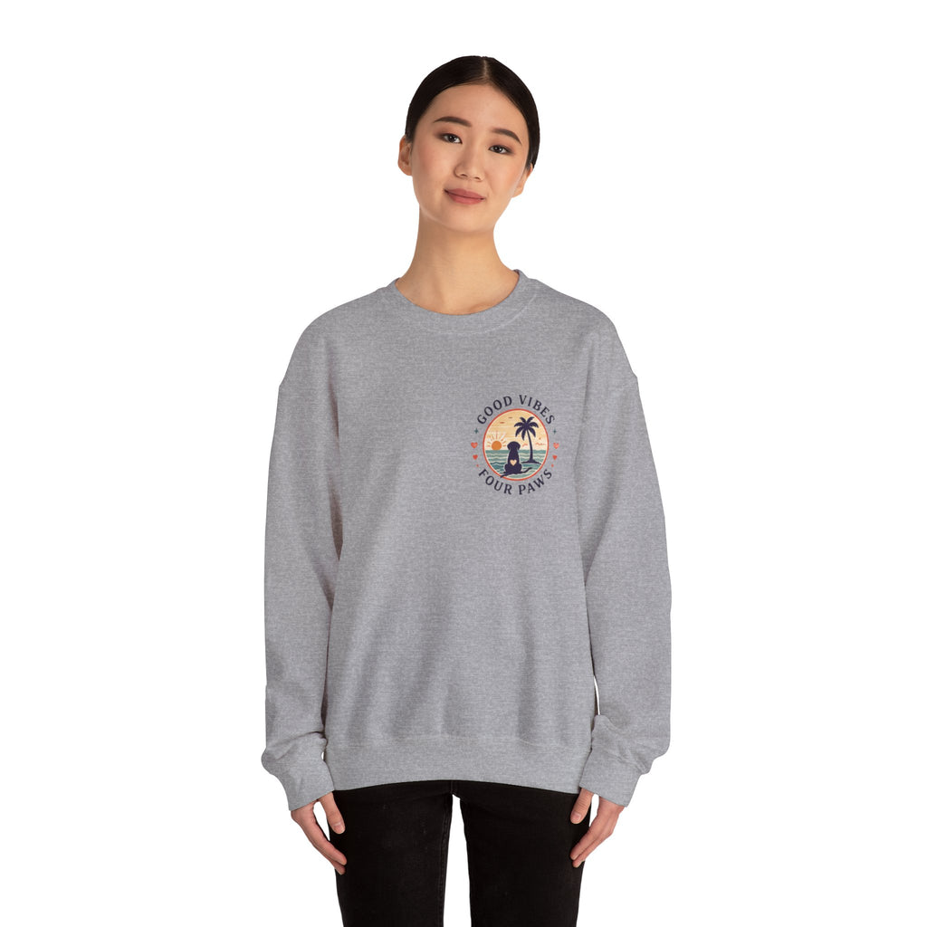 Unisex "Good Vibes" Crewneck Sweatshirt Keep It Simple Retro Camper Van