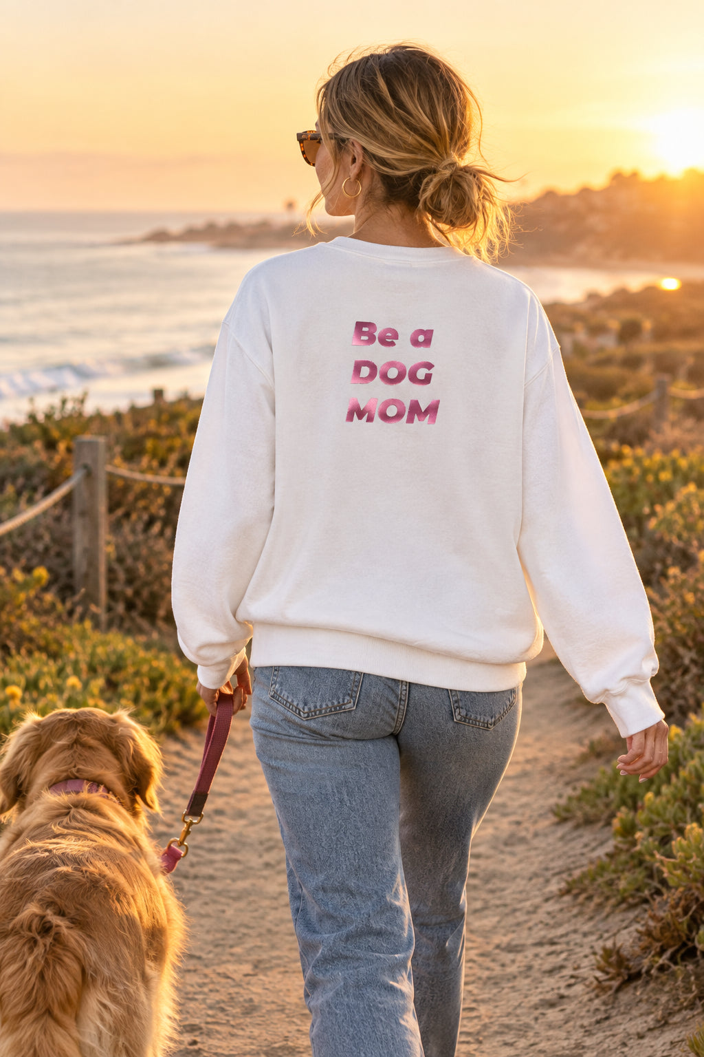 Love Life, Be a DOG MOM Crewneck Sweatshirt