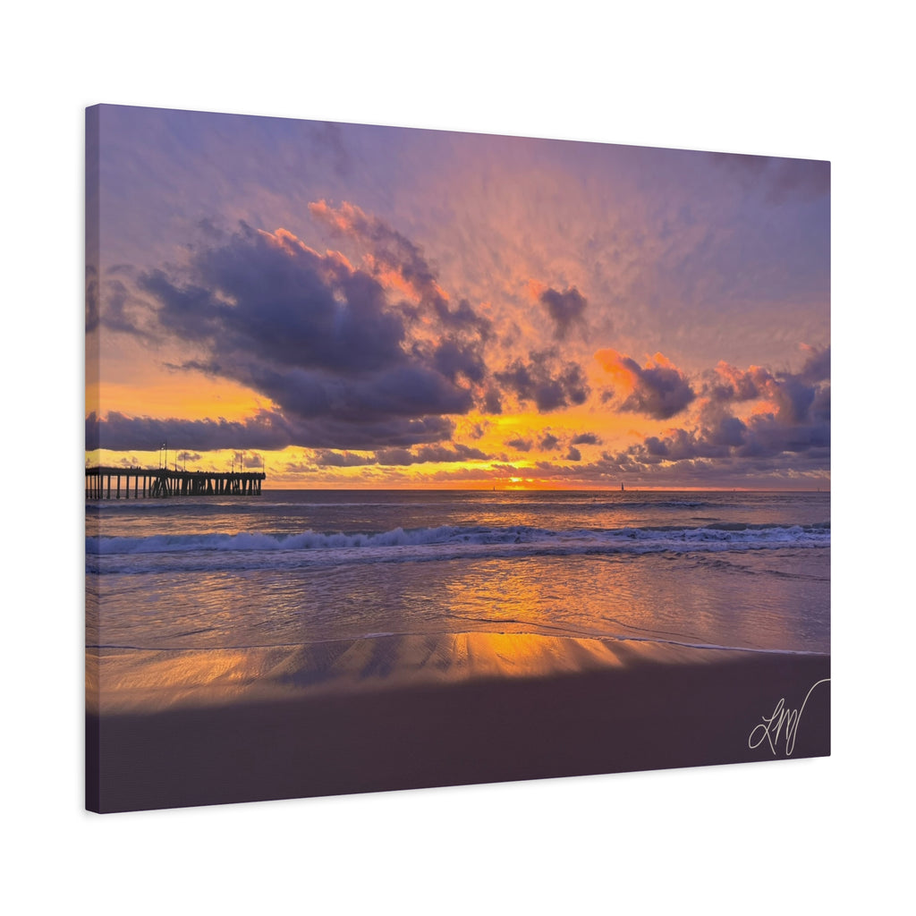 Sunset Beach Canvas Print - Matte Stretched Wall Art