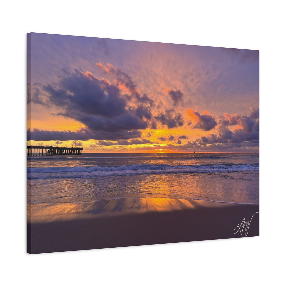Sunset Beach Canvas Print - Matte Stretched Wall Art