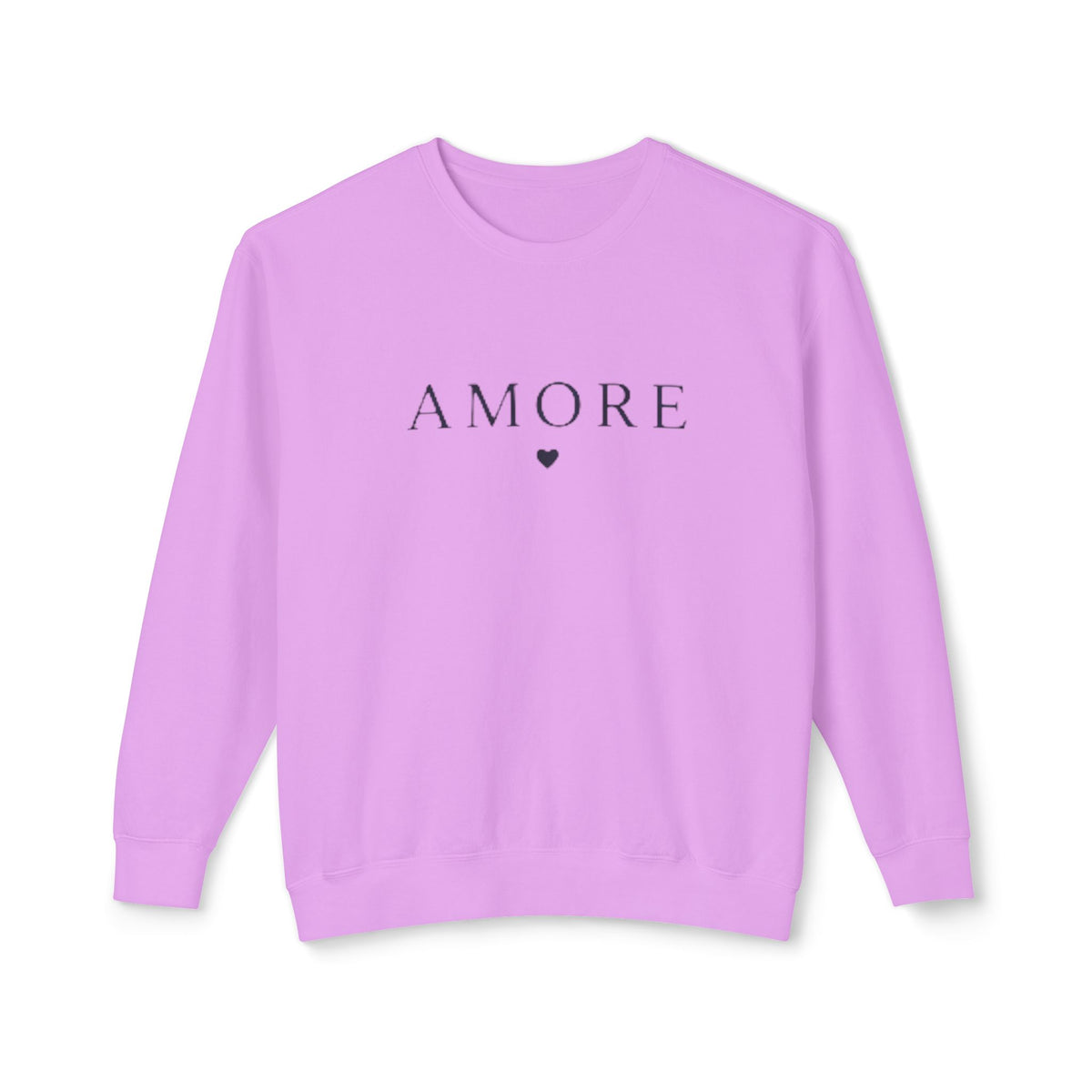 Amore Heart Lightweight Crewneck Sweatshirt Pullover