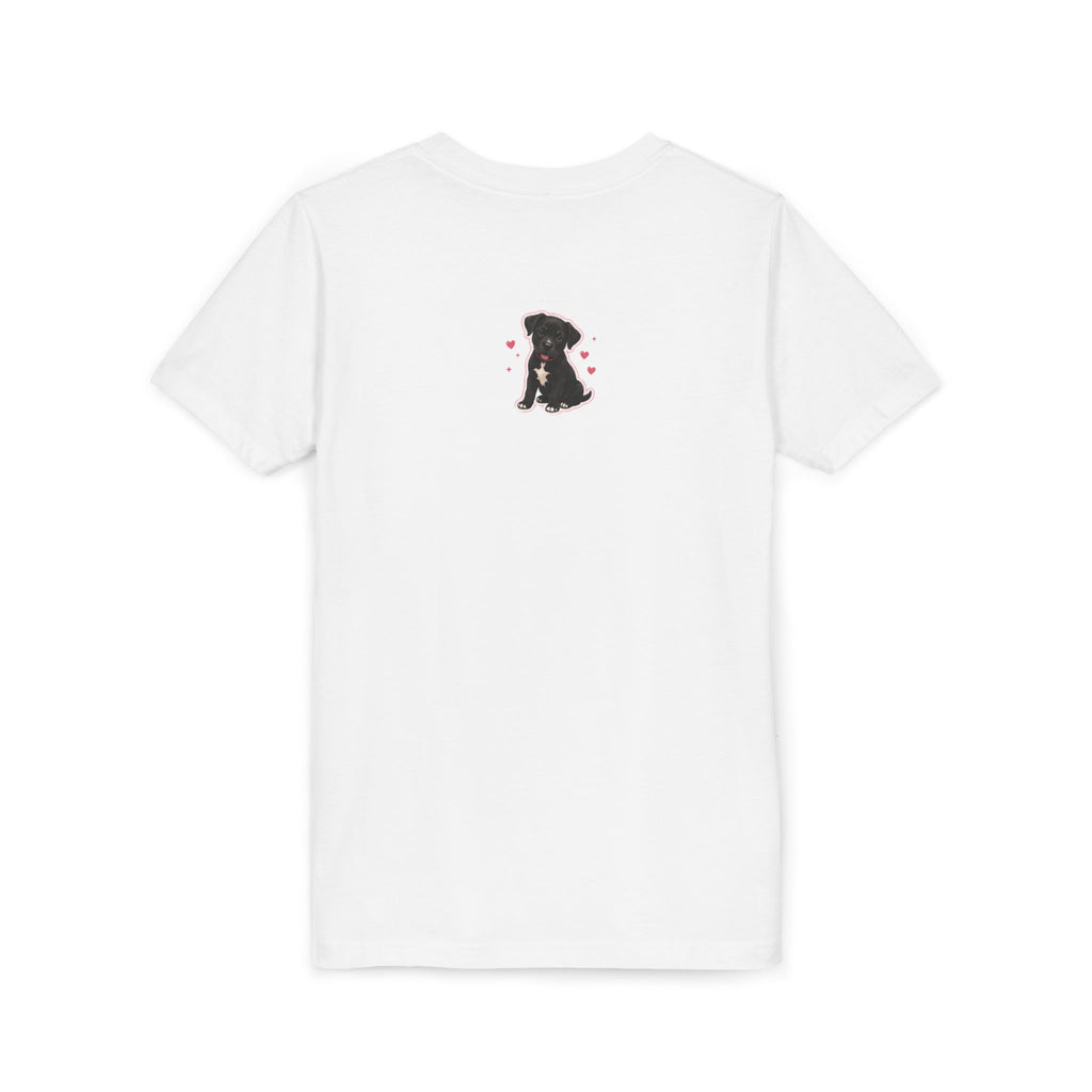 Youth Colorful "Team Amore" with Heart & Puppy Graphic T-Shirt