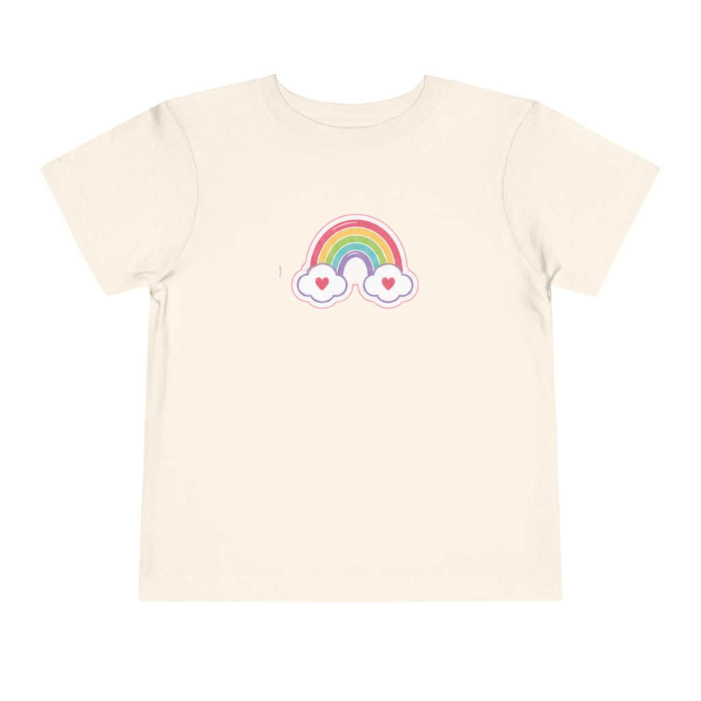 Toddler Rainbow with Heart Clouds T-Shirt