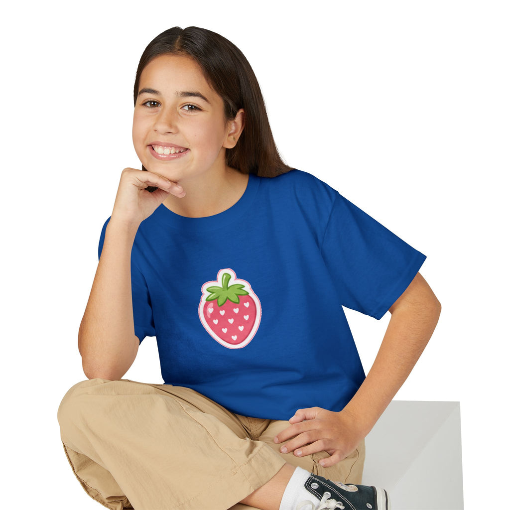 Kids Strawberry Fruit T-Shirt Amore Puppy Graphic