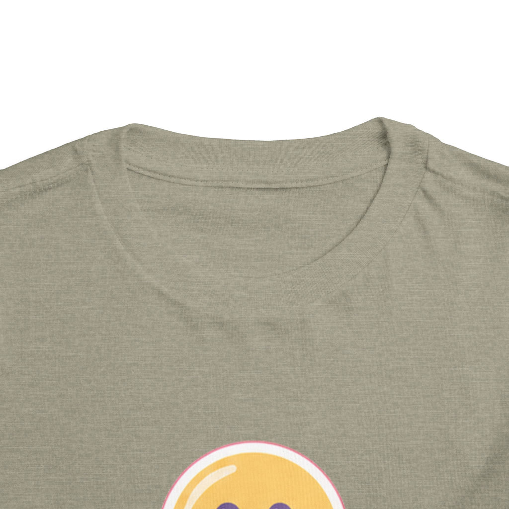 Toddler T-Shirt Smiley Face Be Happy. Be You. Backprint