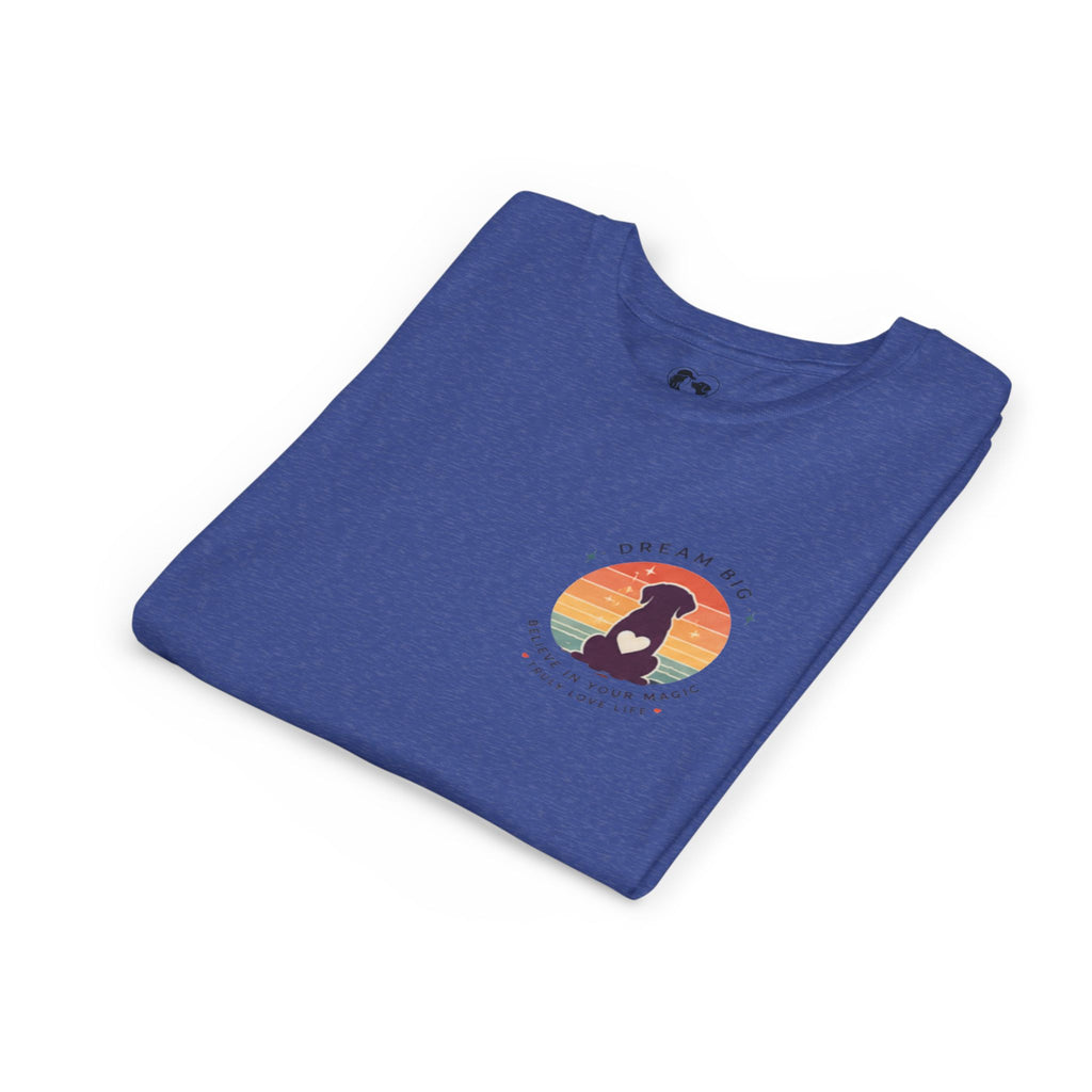 Unisex Youth Tee "Dream Big, Believe in Your Magic, Love Life" Retro Graphic