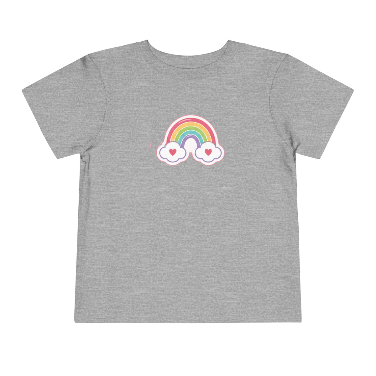 Toddler Rainbow with Heart Clouds T-Shirt