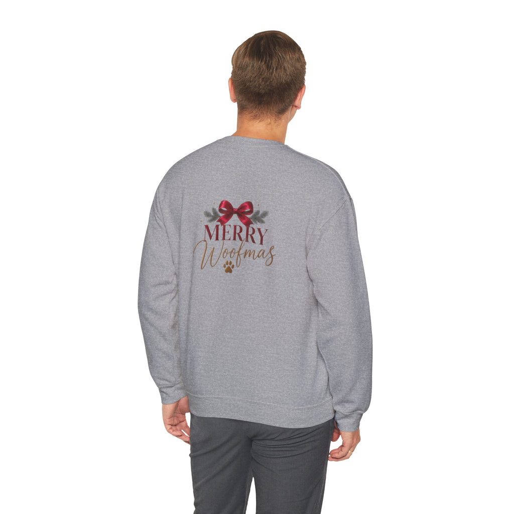 Peace Love Paws Merry Woofmas Christmas Dog Lover Crewneck Sweatshirt