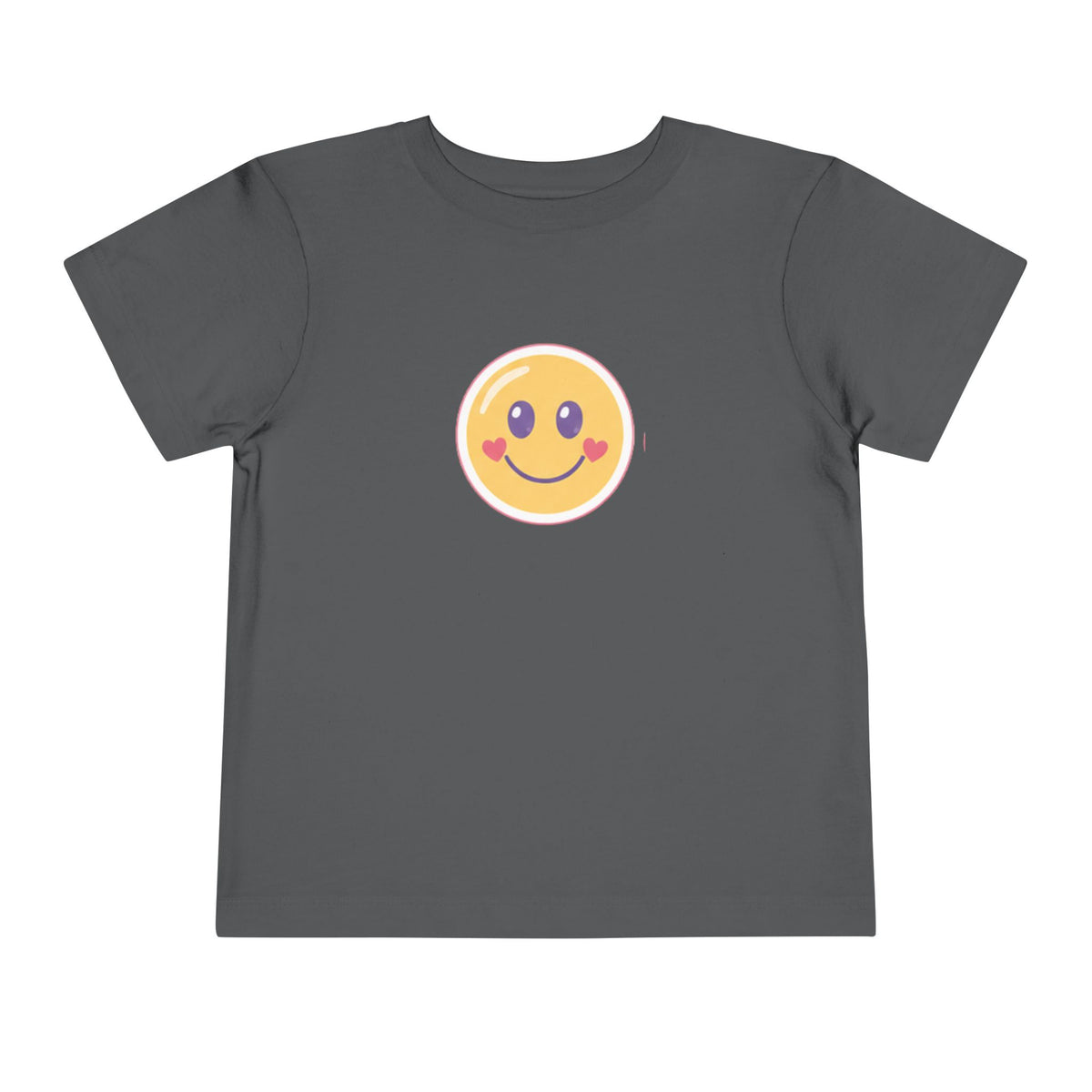 Toddler T-Shirt Smiley Face Be Happy. Be You. Backprint