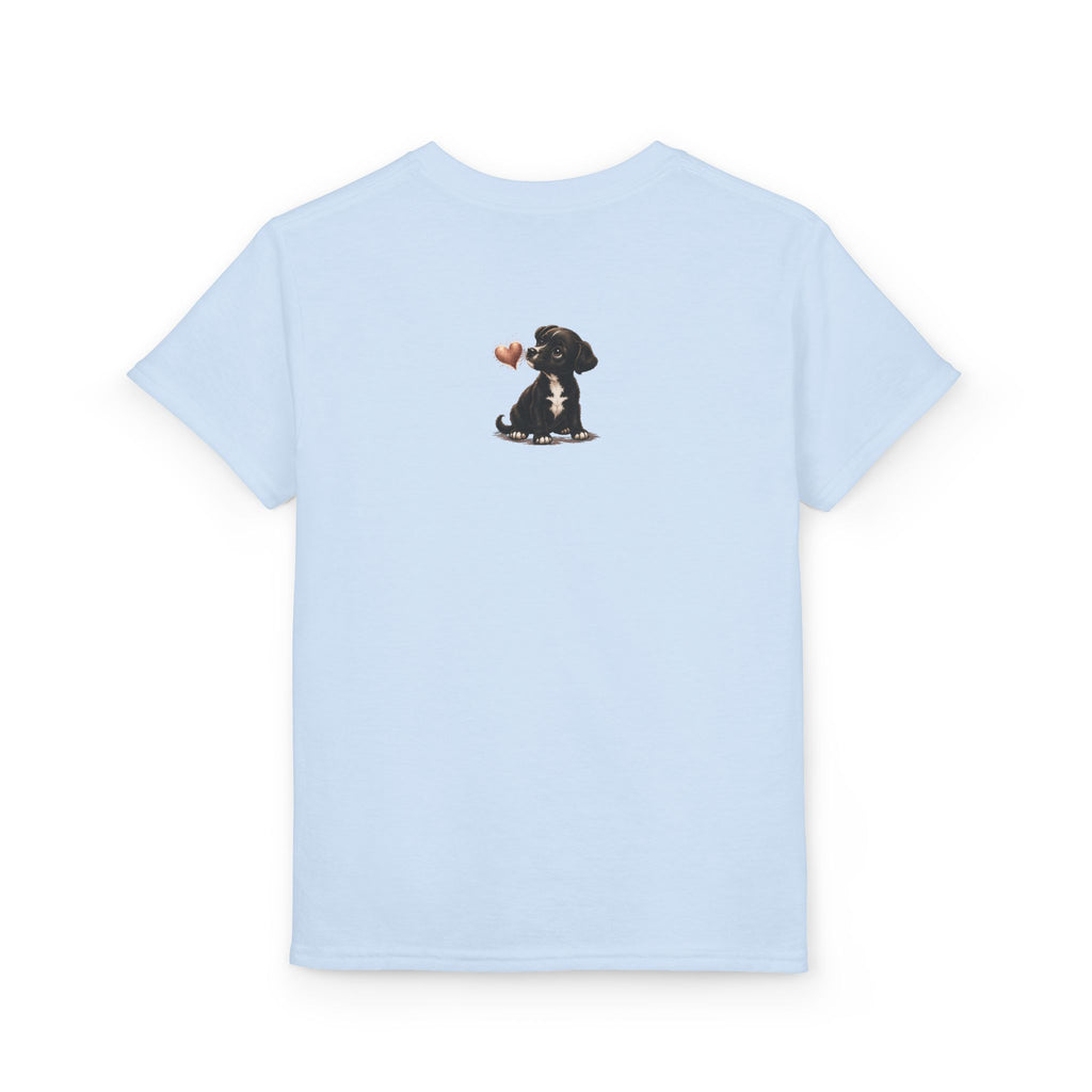 Kids Watermelon Slice T-Shirt with Amore Puppy Back Graphic