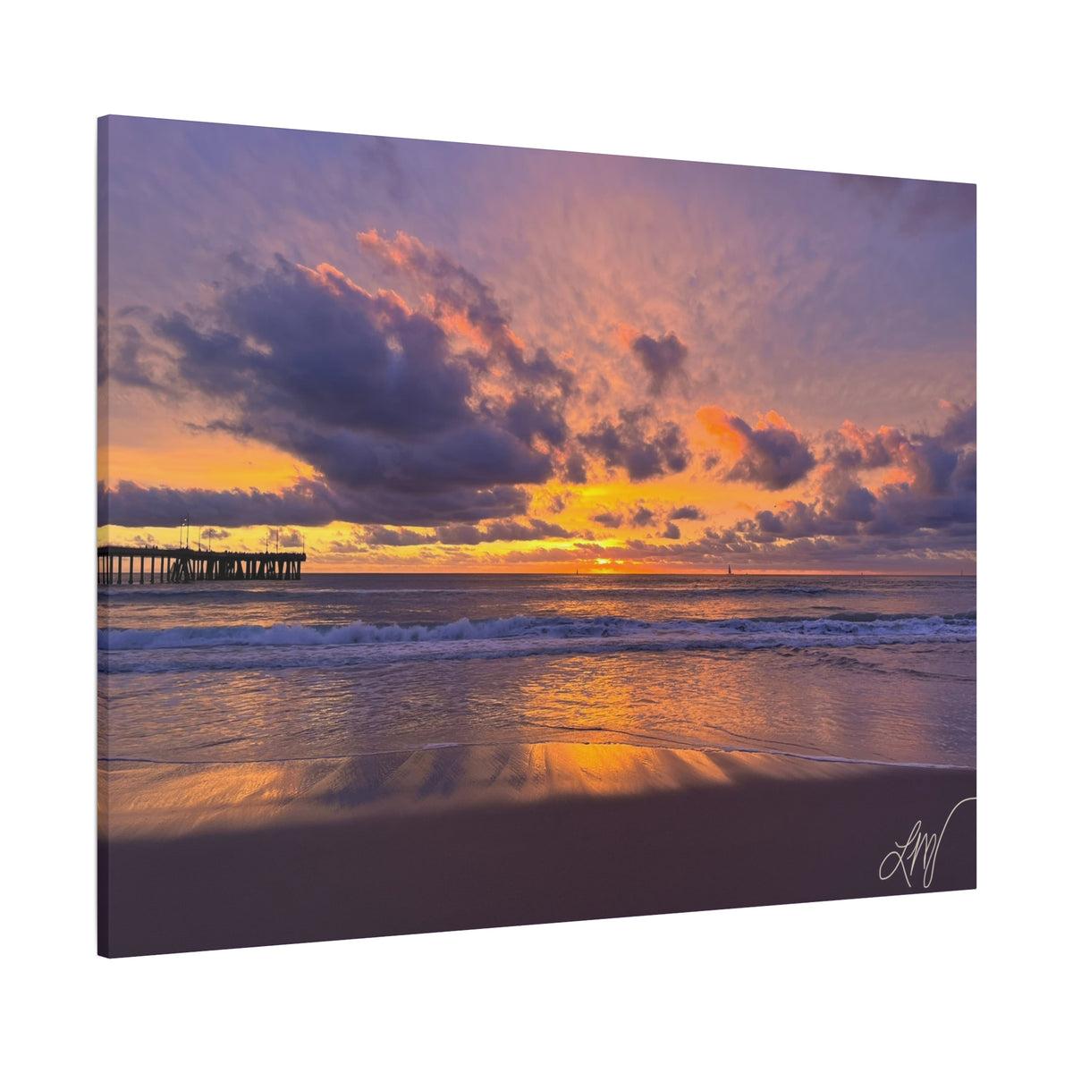Sunset Beach Canvas Print - Matte Stretched Wall Art