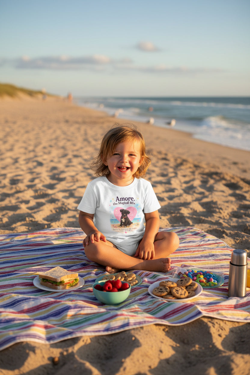 Toddler Tee "Amore the Magical Mix" Puppy Love Beach Shirt