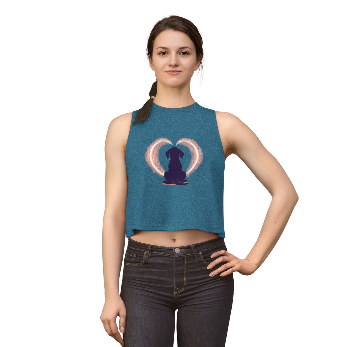 Women's Crop Top Amore Silhouette Relaxed Cropped