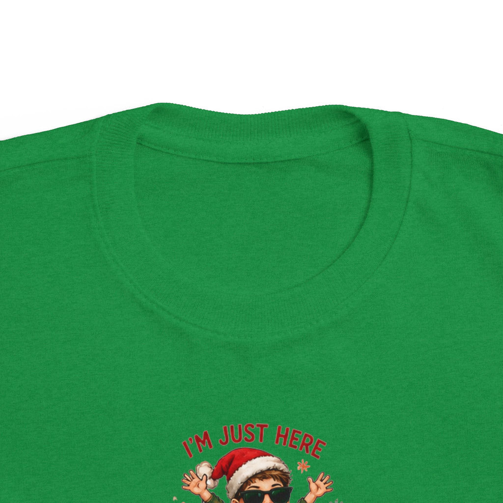 Toddler Christmas Tee “I’m Just Here for the Presents”