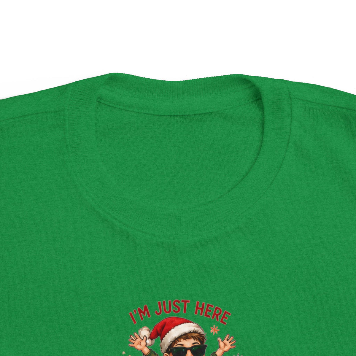 Toddler Christmas Tee “I’m Just Here for the Presents”