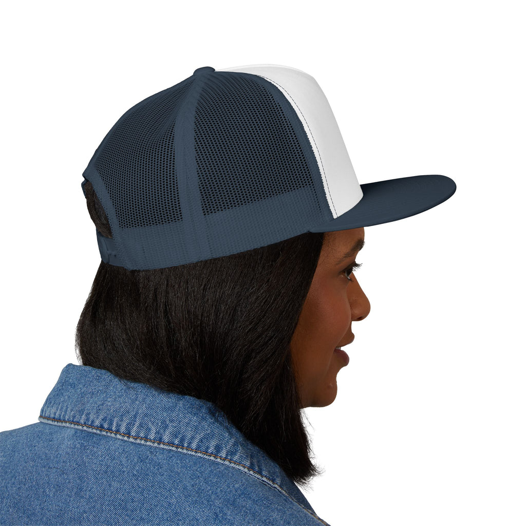 Amore Heart Trucker Hat – Vintage Script Snapback Cap