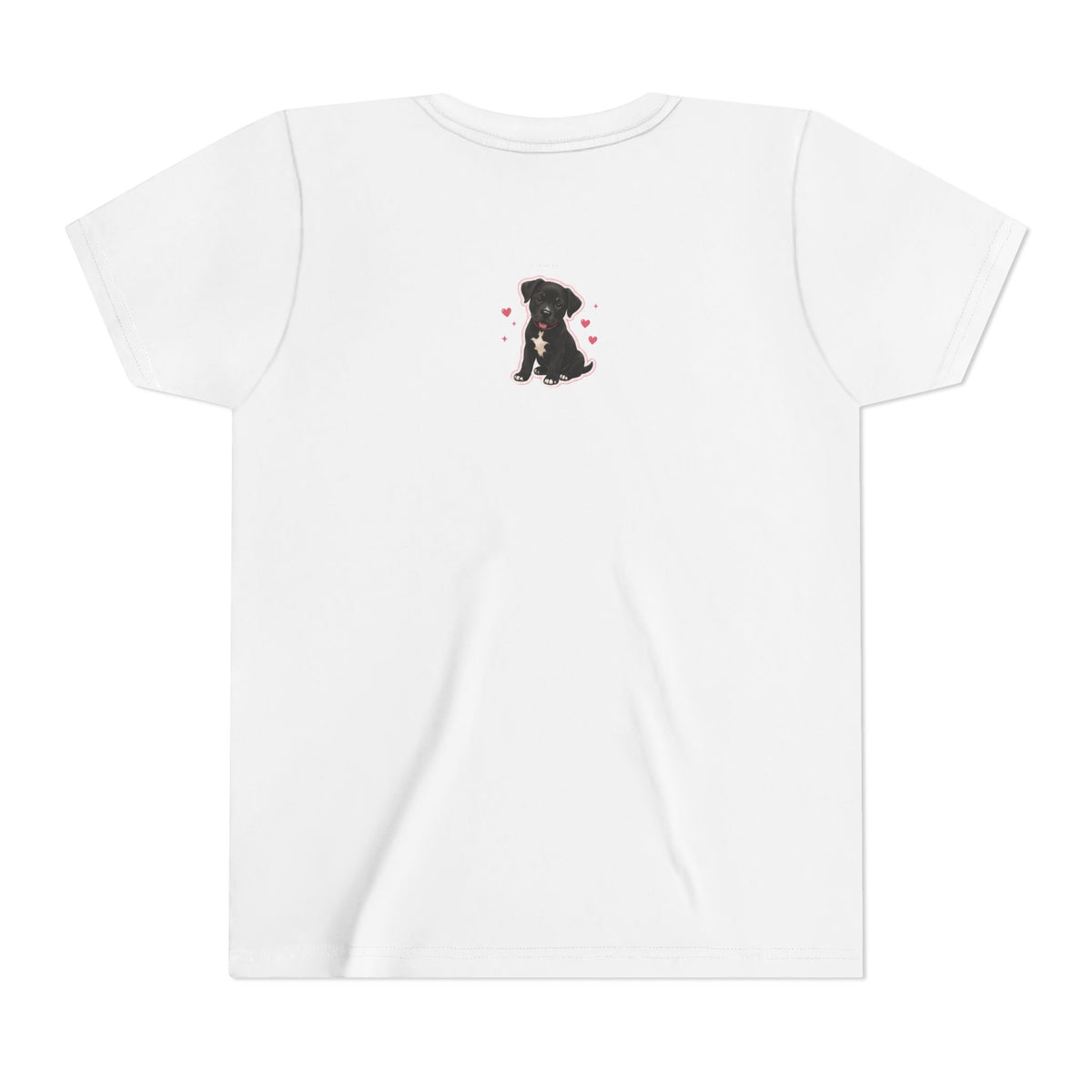 Youth Colorful "Team Amore" with Heart & Puppy Graphic T-Shirt
