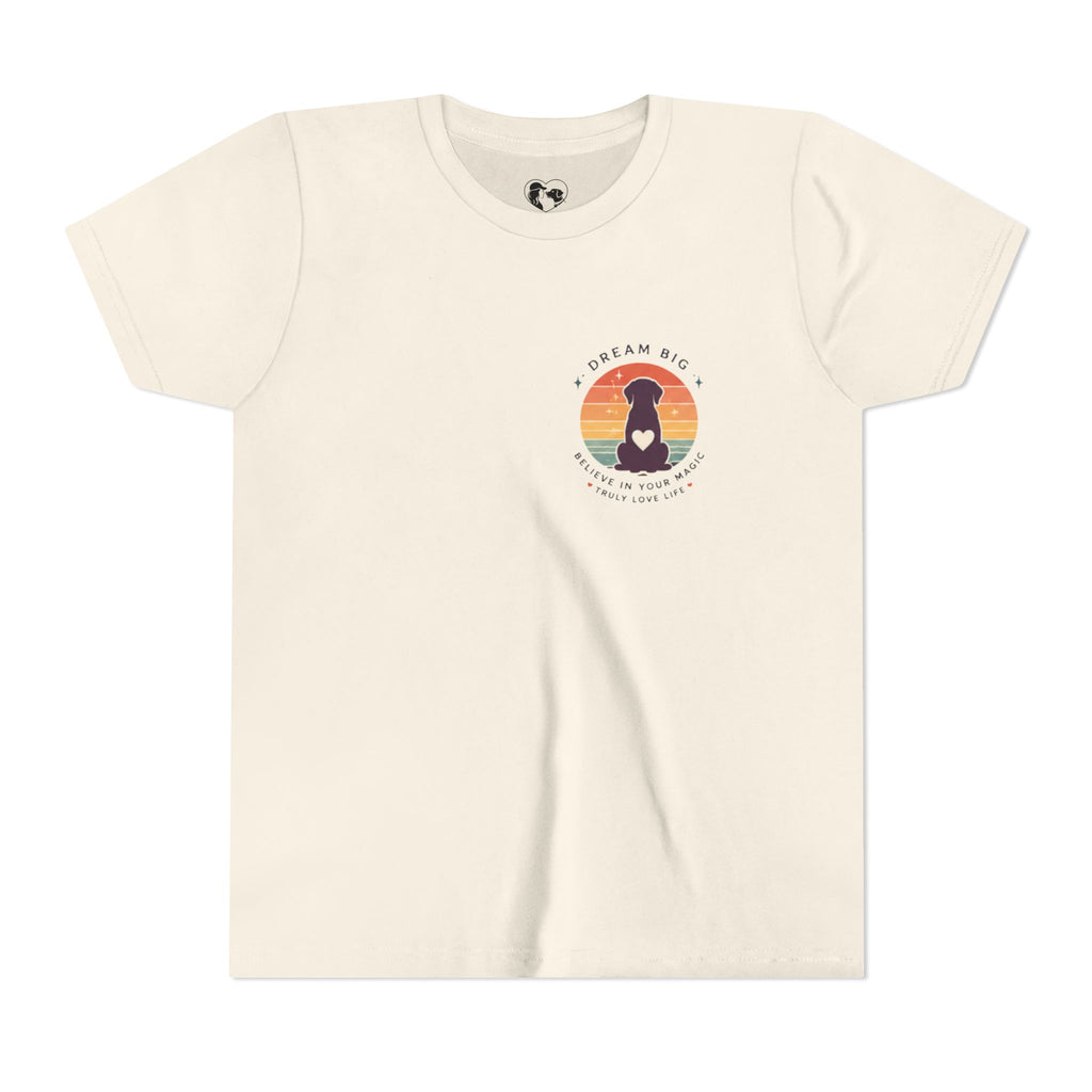 Unisex Youth Tee "Dream Big, Believe in Your Magic, Love Life" Retro Graphic
