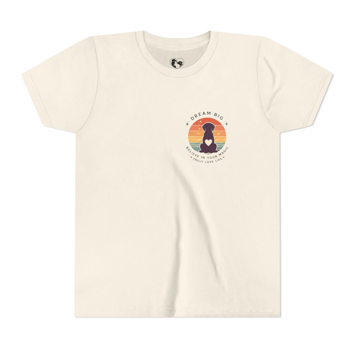 Unisex Youth Tee "Dream Big, Believe in Your Magic, Love Life" Retro Graphic