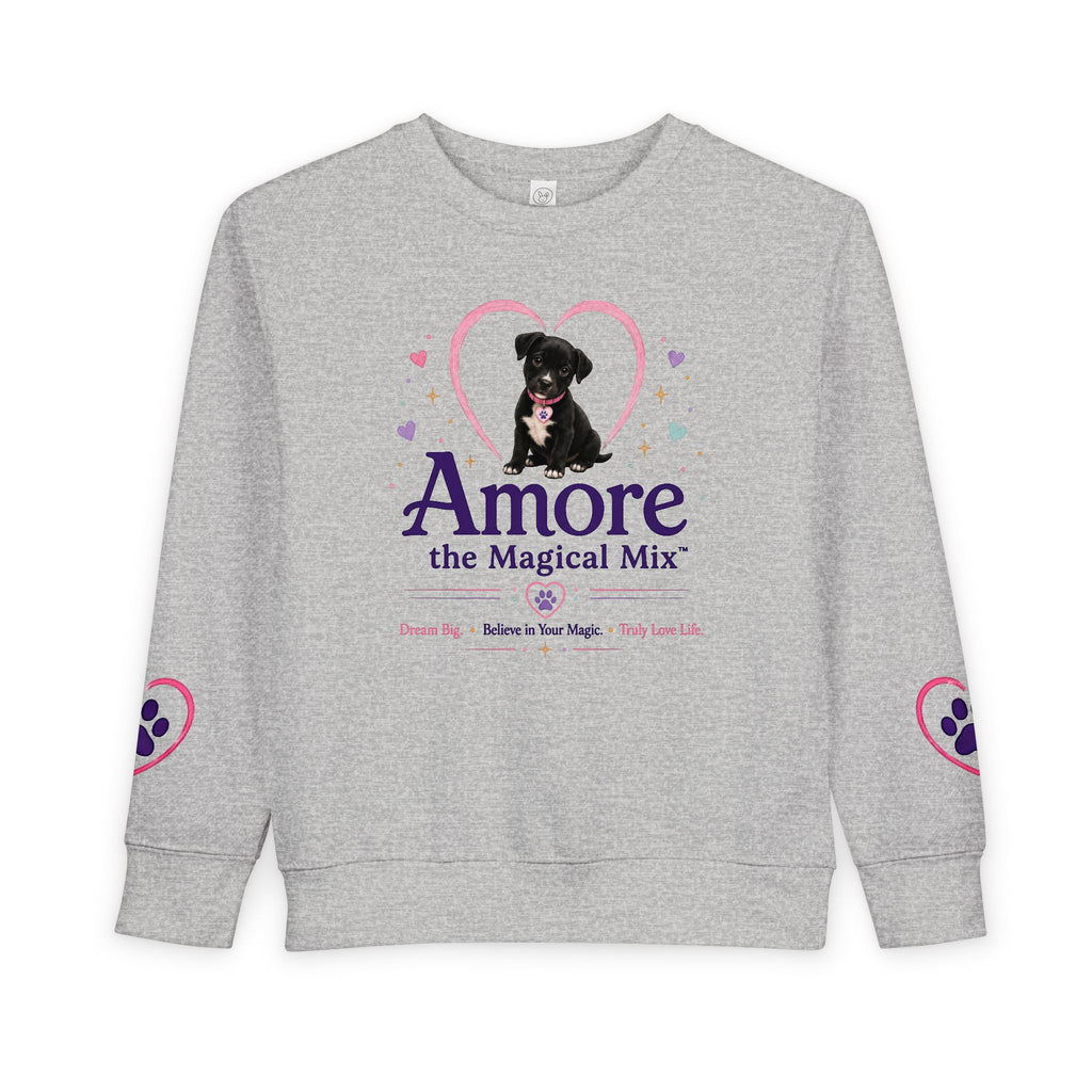 Toddler Amore the Magical Mix Sweatshirt Heart Puppy & paw print