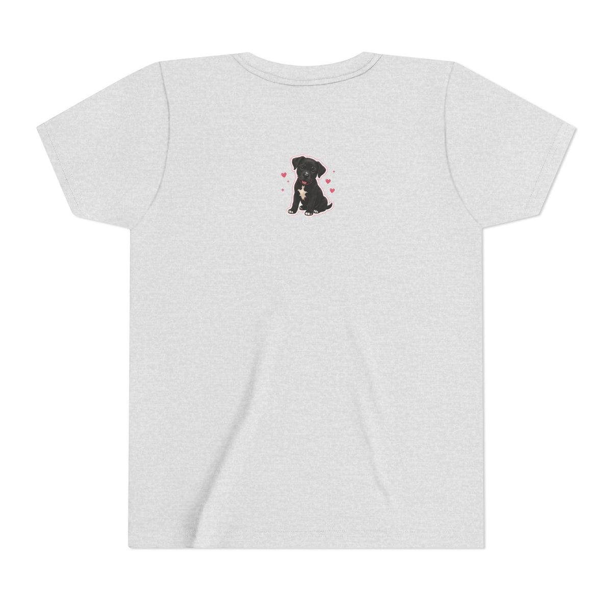 Youth Colorful "Team Amore" with Heart & Puppy Graphic T-Shirt