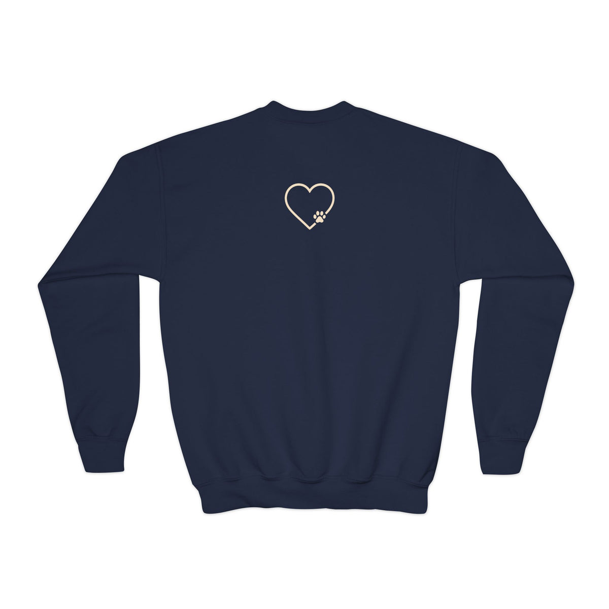 Amore Youth Crewneck Sweatshirt Heart Paw Graphic