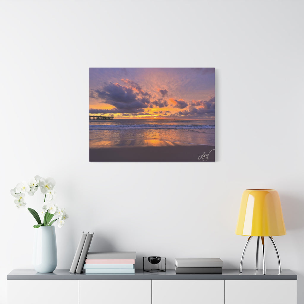 Sunset Beach Canvas Print - Matte Stretched Wall Art