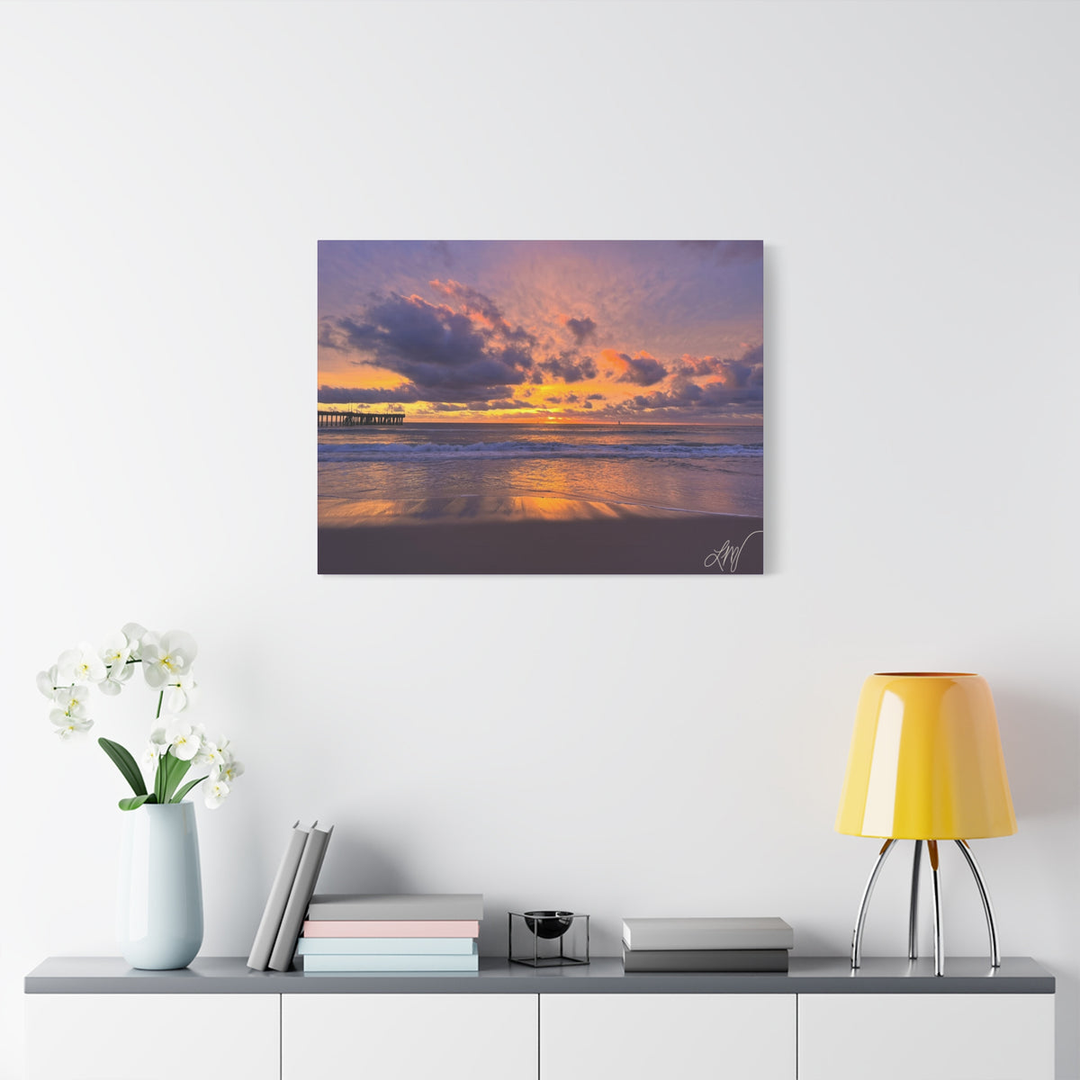 Sunset Beach Canvas Print - Matte Stretched Wall Art