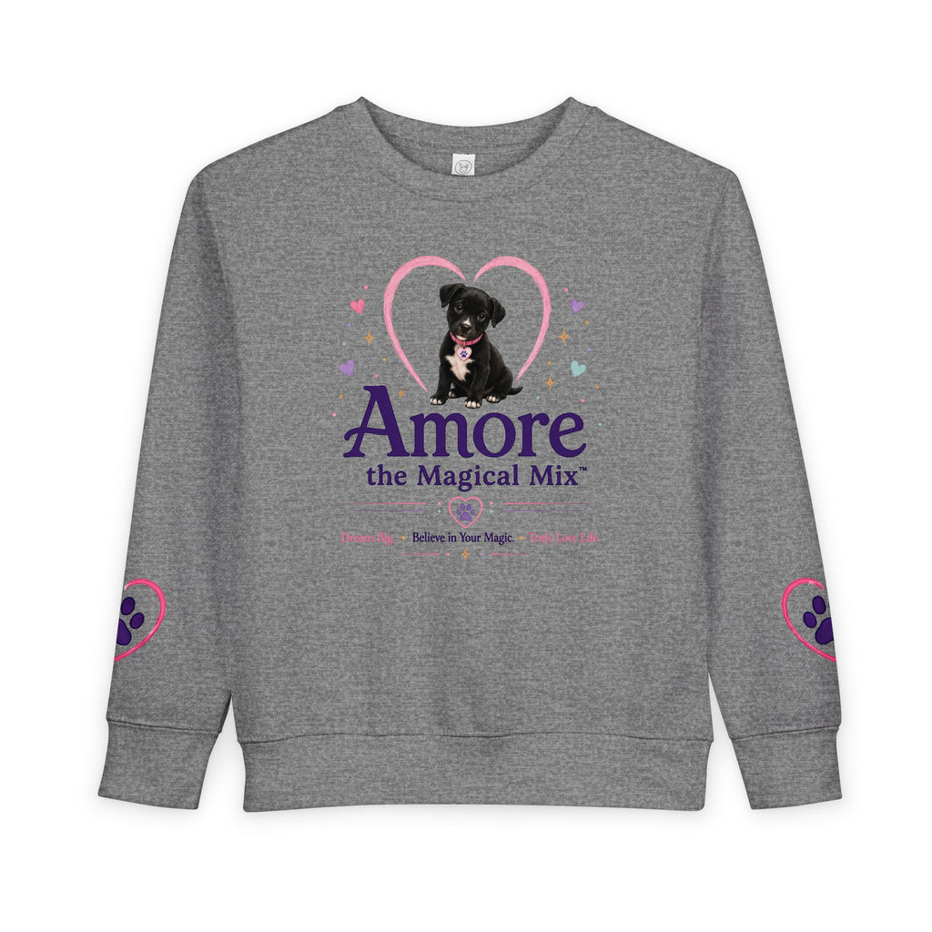 Toddler Amore the Magical Mix Sweatshirt Heart Puppy & paw print