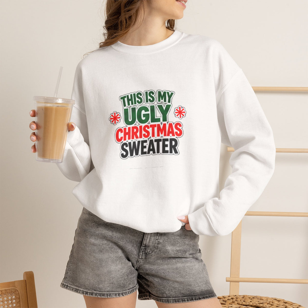 This Is My Ugly Christmas Sweater Crewneck Sweatshirt