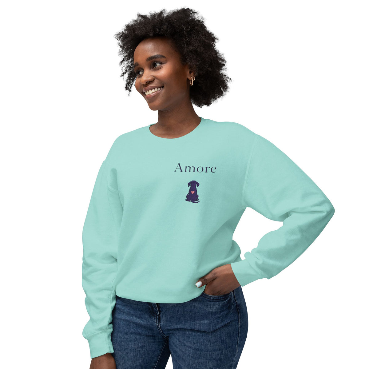 Adult Chase Sunsets Crewneck Sweatshirt Amore Silhouette Graphic