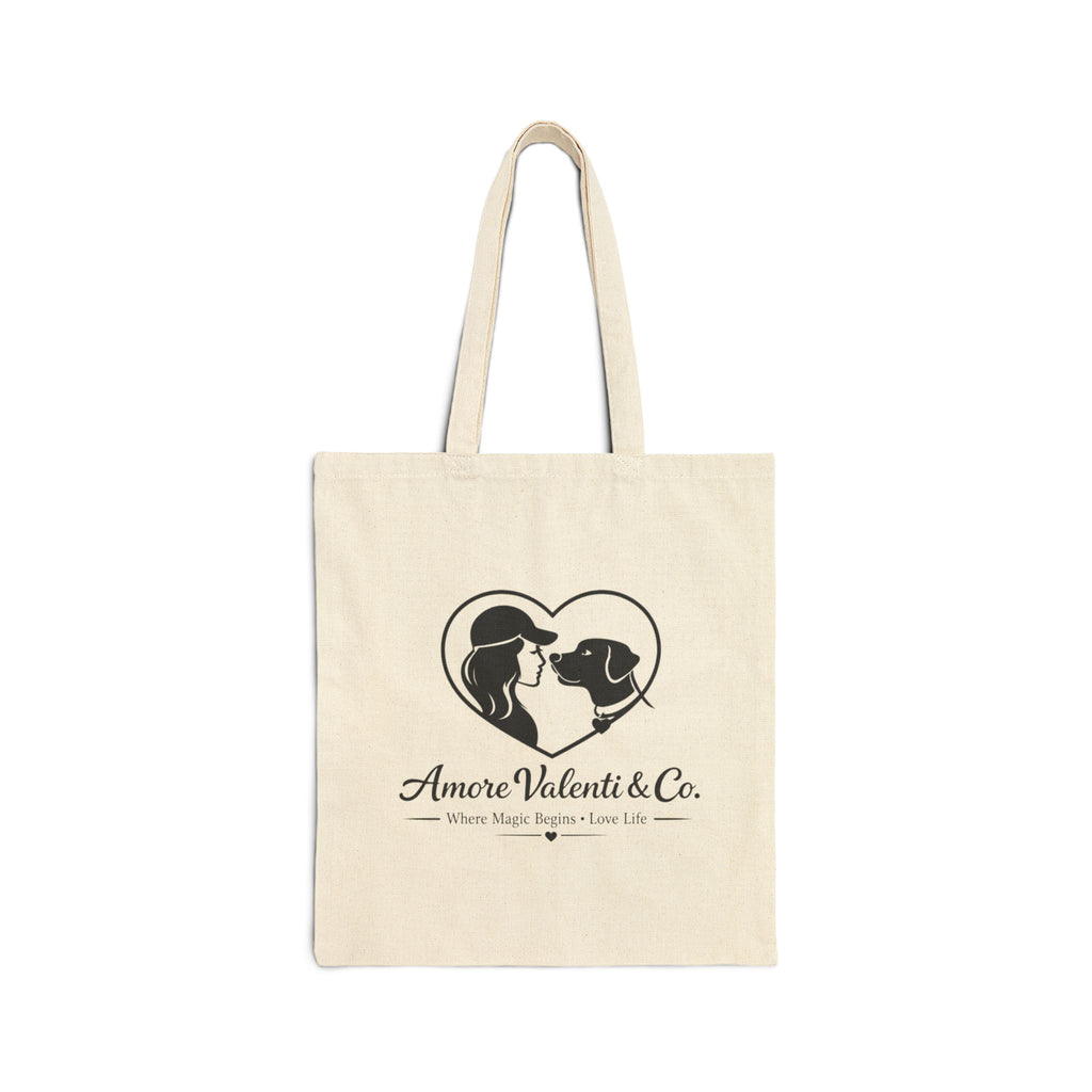 Canvas Tote Bag Amore Valenti & Co. Logo