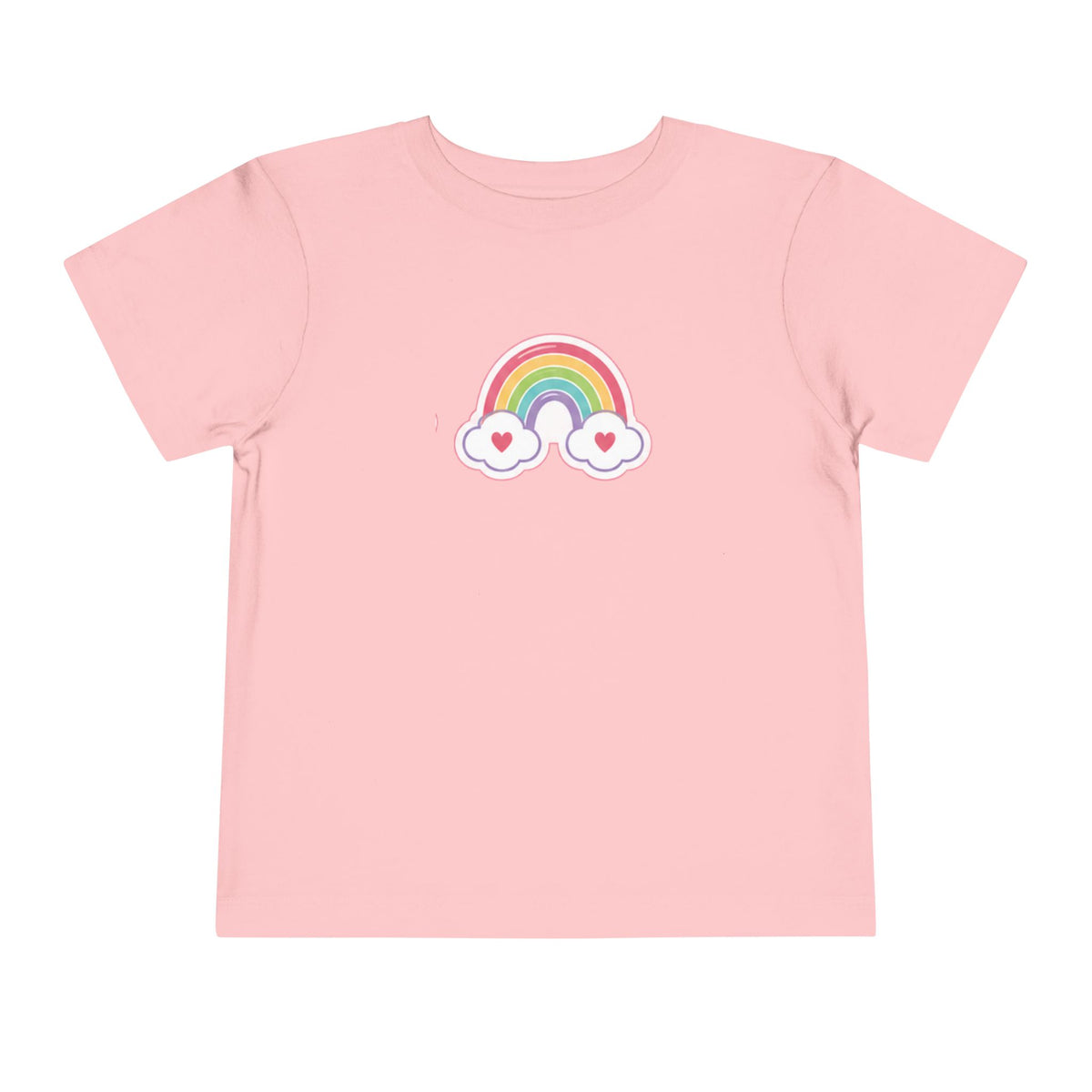 Toddler Rainbow with Heart Clouds T-Shirt