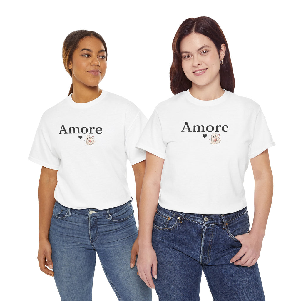 Women's Amore Halloween Icon Palm Trees & Pumpkin Spice Graphic T-Shirt