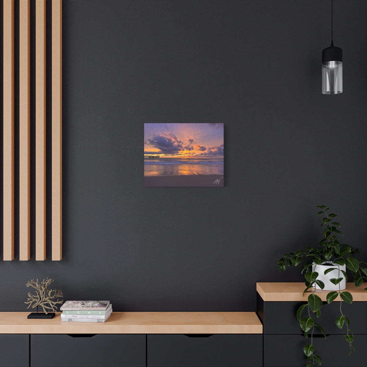 Sunset Beach Canvas Print - Matte Stretched Wall Art