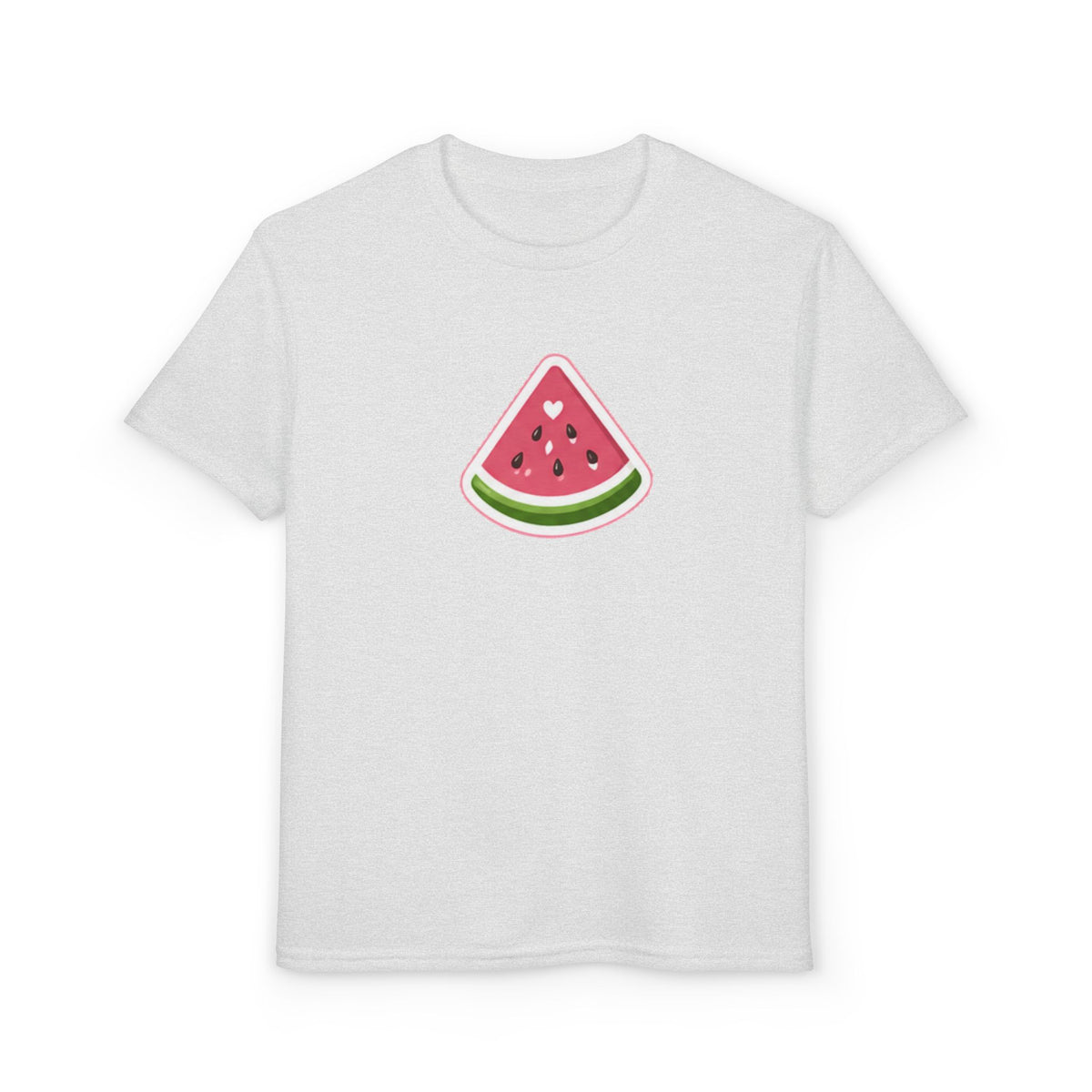 Kids Watermelon Slice T-Shirt with Amore Puppy Back Graphic