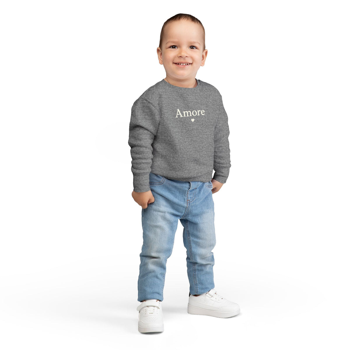 Toddler Amore Sweatshirt Heart Paw Graphic