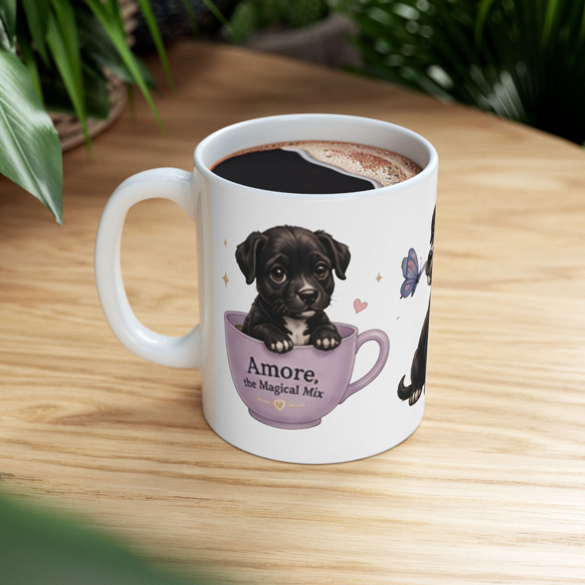 Amore the Magical Mix Character Ceramic Mug  with Butterfly & Hearts (11oz/15oz)