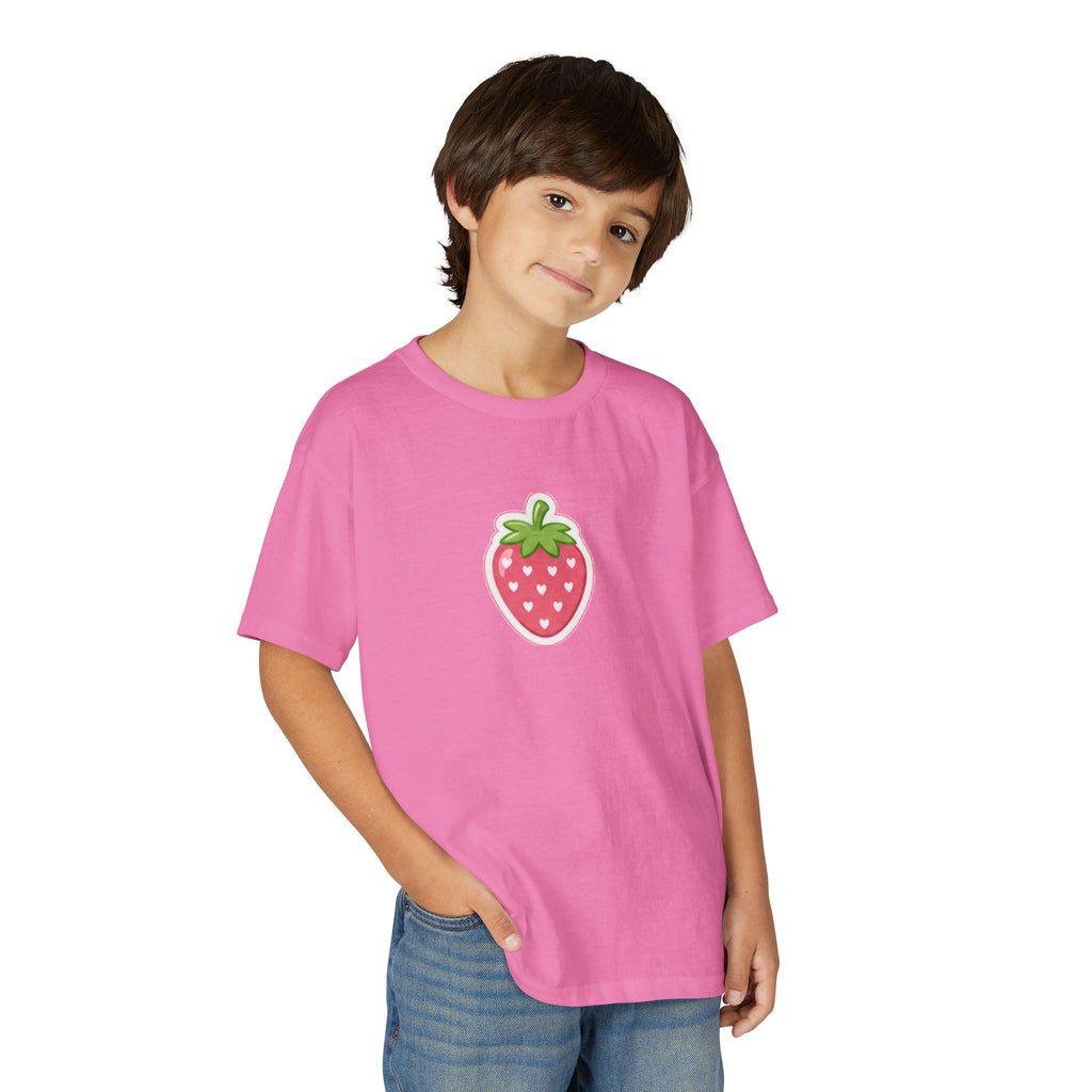 Kids Strawberry Fruit T-Shirt Amore Puppy Graphic