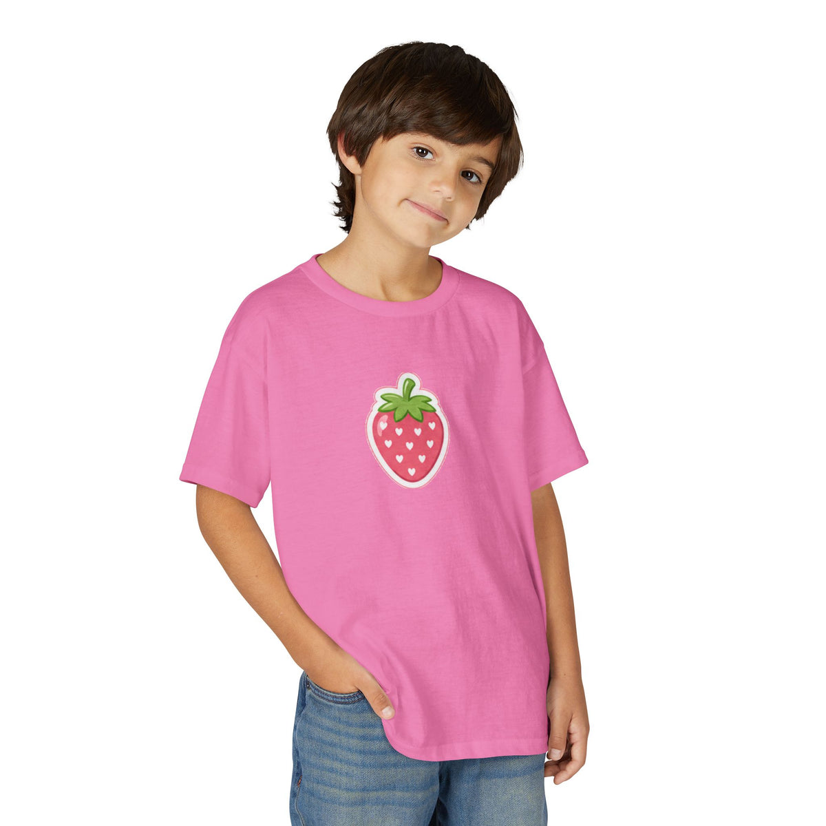 Kids Strawberry Fruit T-Shirt Amore Puppy Graphic