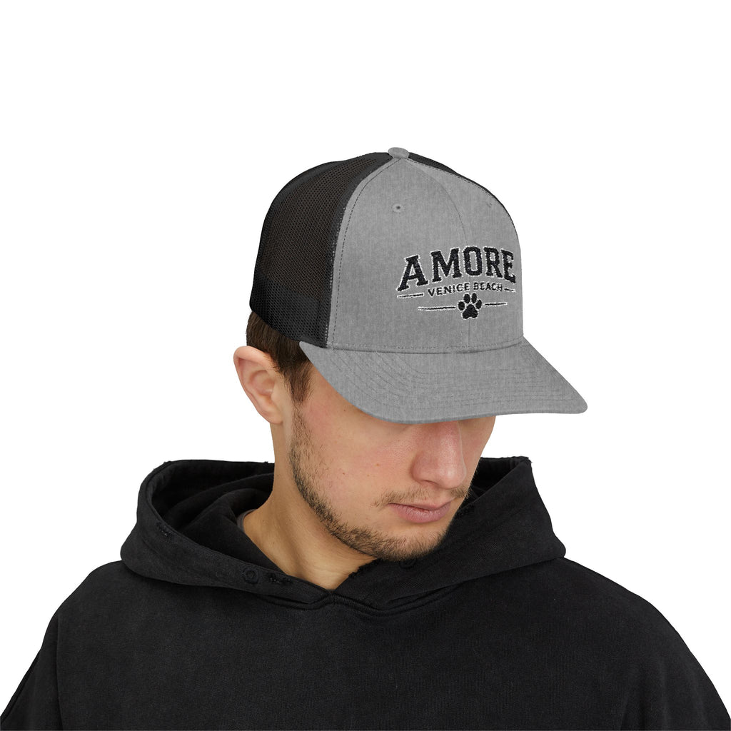 Adult Amore Venice Beach Graphic Trucker Cap | Embroidered Snapback